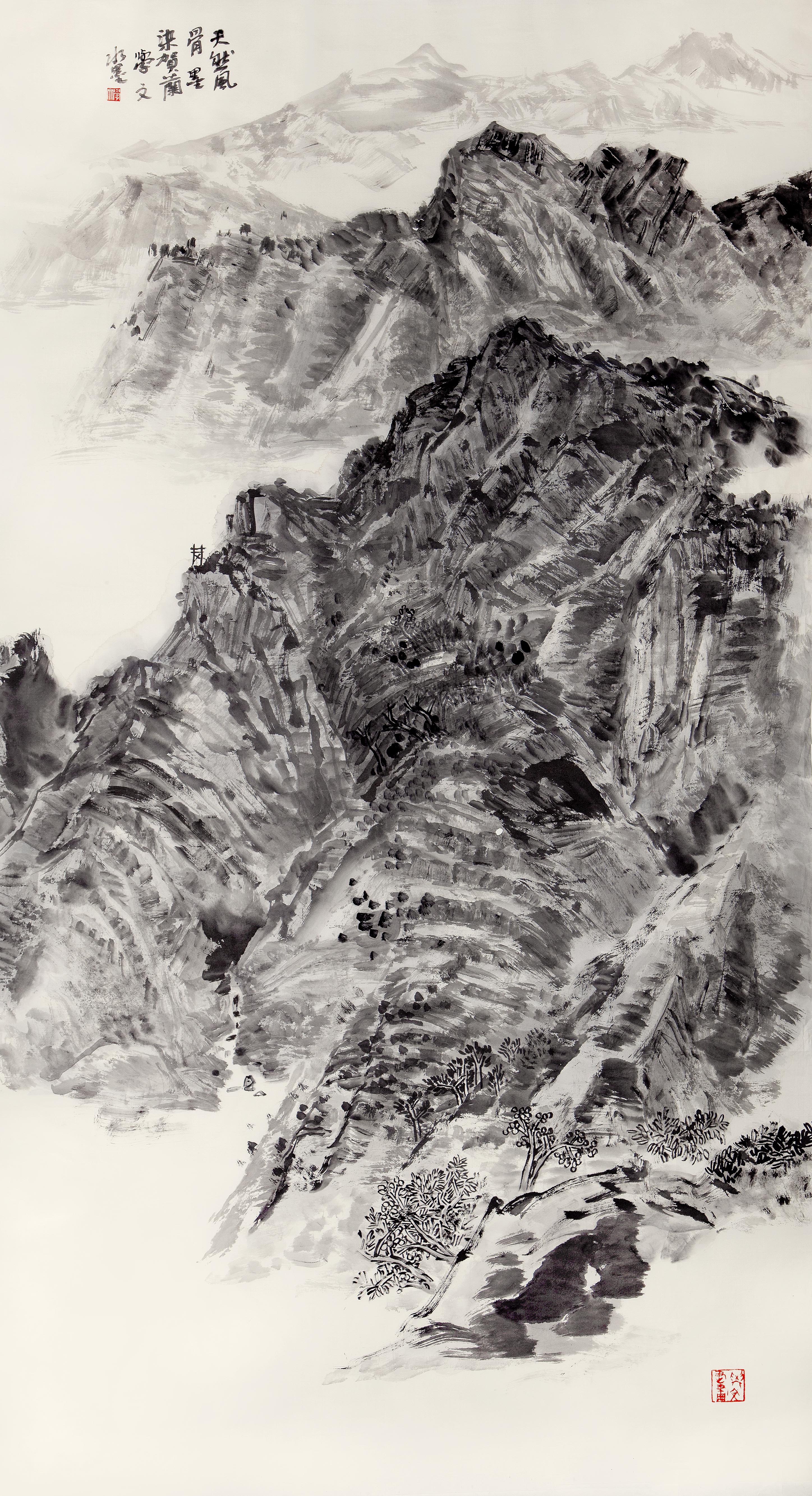画名《乾坤法治铁铸成》中国画，136x68cm，作者，撖学文  研究员.jpg