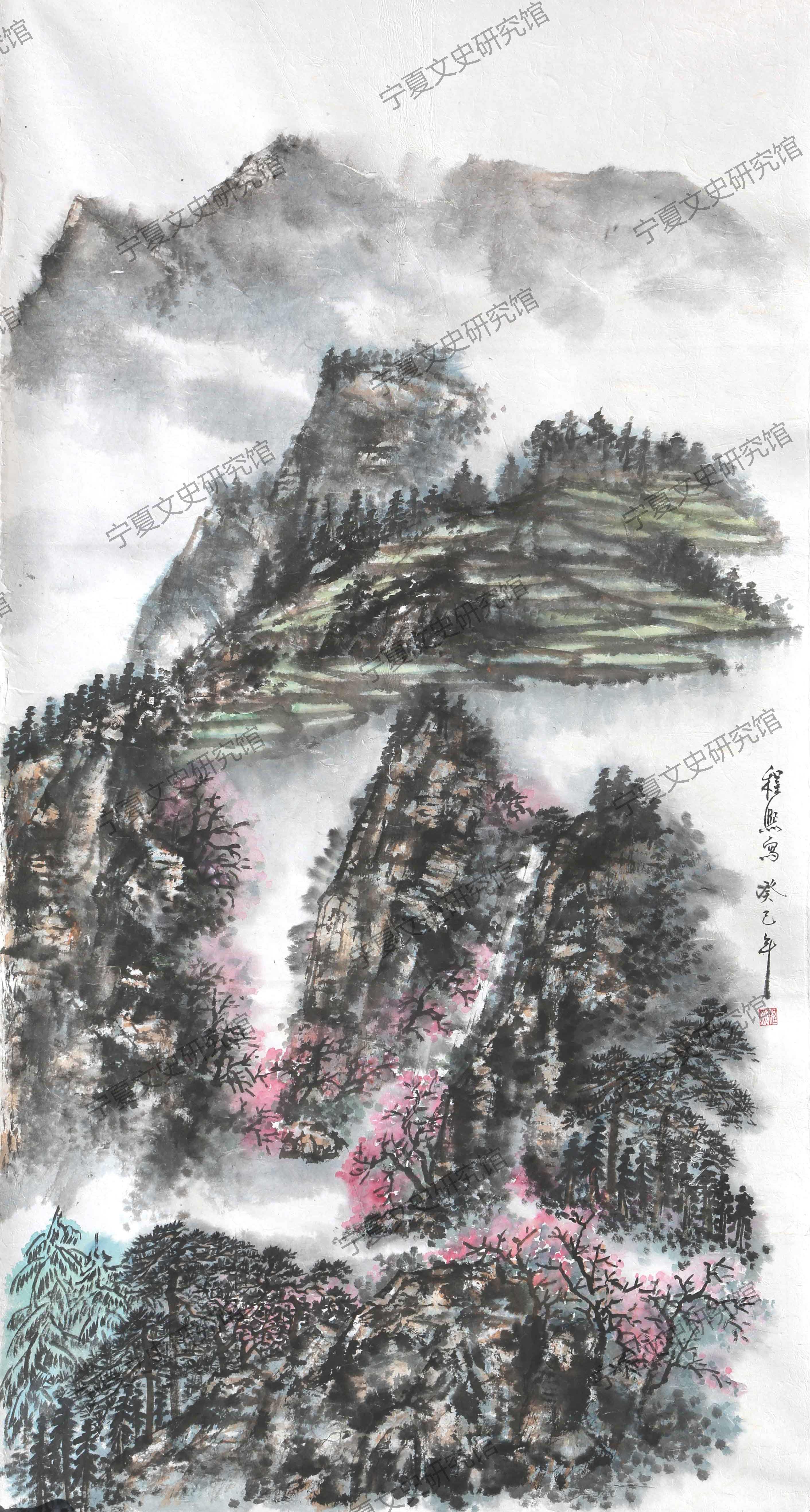 程熙  国画  山水   140x74cm.png